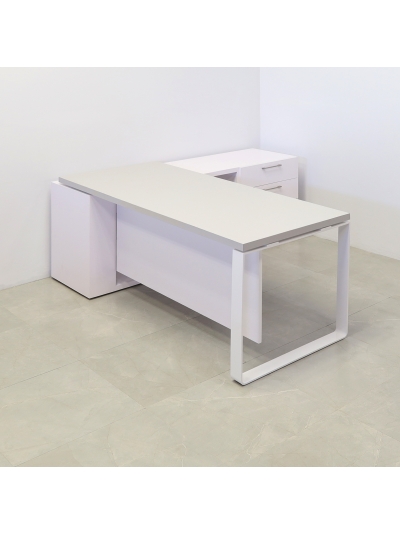 Aspen Executive Desk With Credenza and Laminate Top