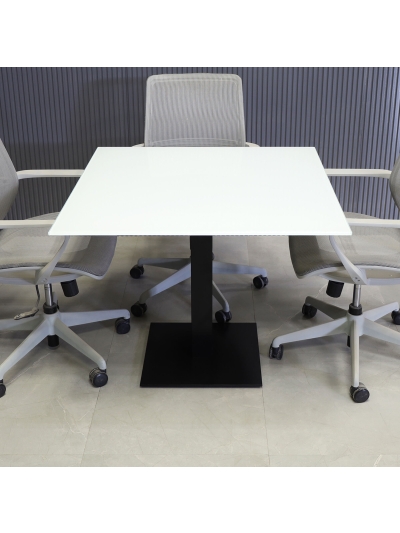 California Square Conference Table with Tempered Glass Top