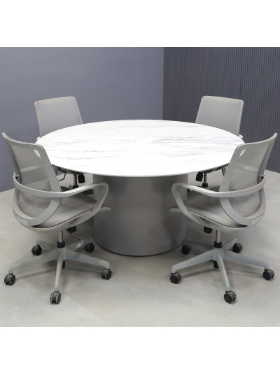 Aurora Round Conference Table With Engineered Surface Top
