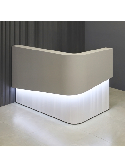 Nola L-Shape Curved Custom Reception Desk