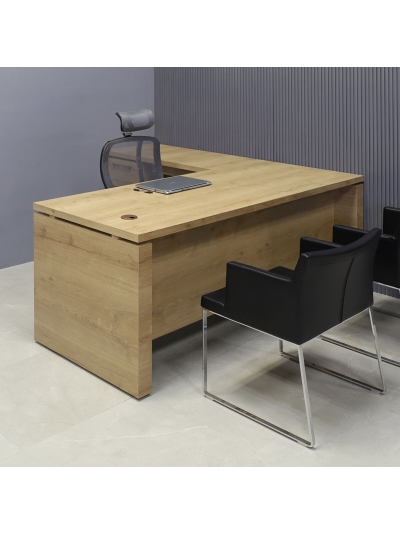 Denver L-Shape Executive Desk With Cabinet and Laminate Top