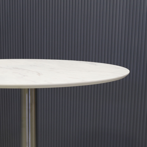 24-inch California Round Engineered Surface Bar Table in 1/2