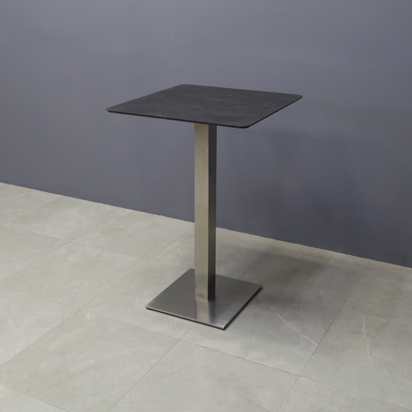 28-inch California Square Engineered Surface Bar Table in 1/2