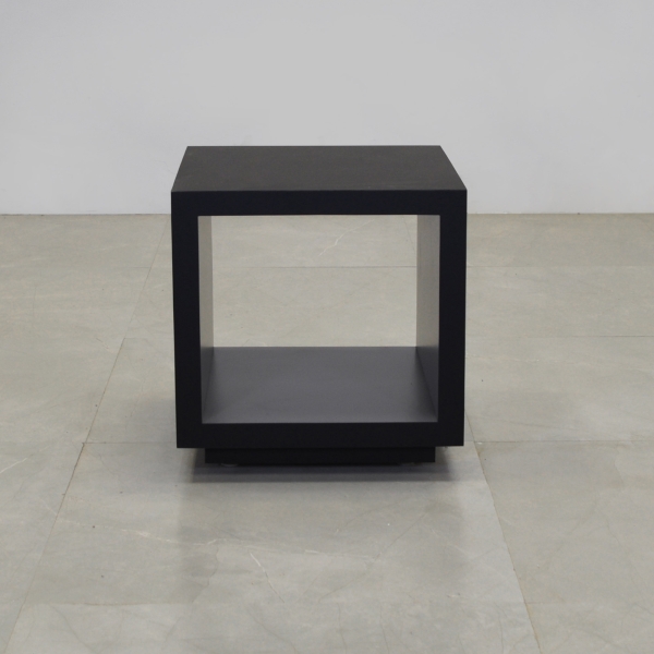 Albany Square Side Table in black traceless laminate shown here.