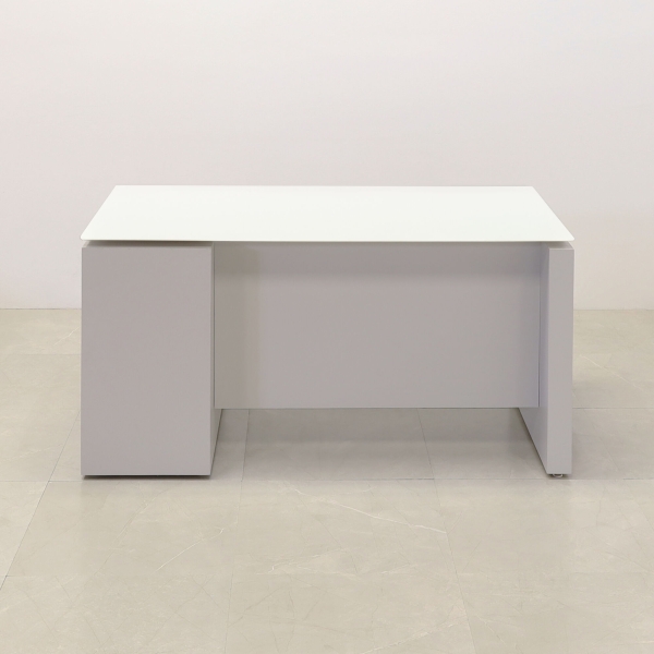 60-inch Denver Straight Executive Desk with cabinet on right side when sitting, in 1/2