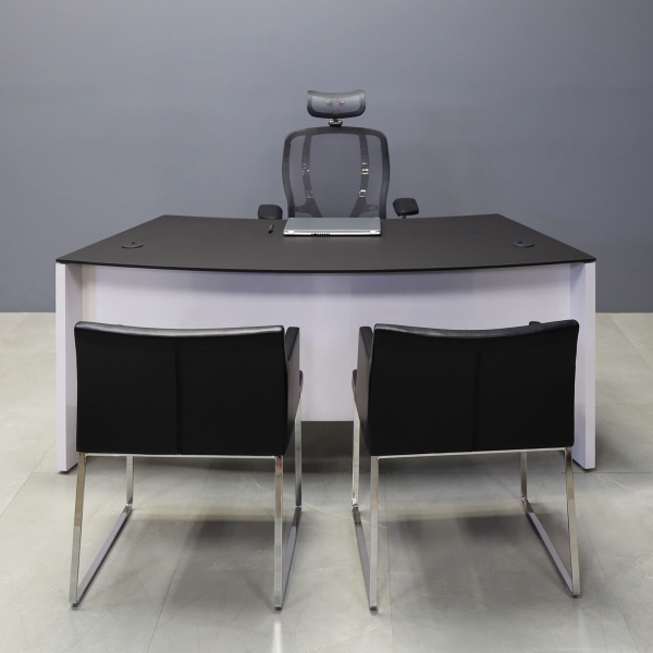 72-inch Seattle Curved Executive Desk with 1/2