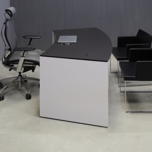 72-inch Seattle Curved Executive Desk with 1/2