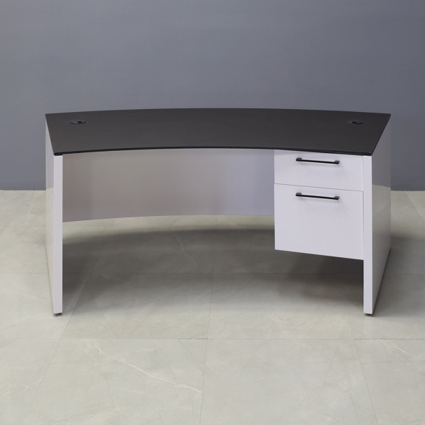 72-inch Seattle Curved Executive Desk with 1/2