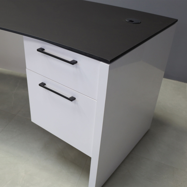 72-inch Seattle Curved Executive Desk with 1/2