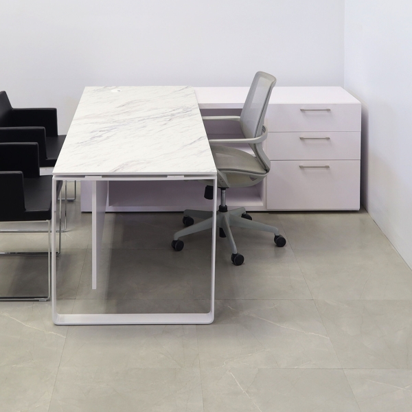 72-inch Aspen Executive Desk With Credenza and 1/2