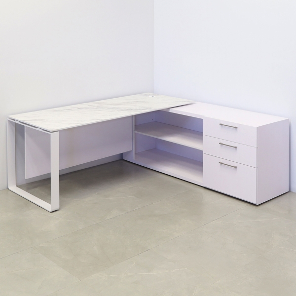 72-inch Aspen Executive Desk With Credenza and 1/2