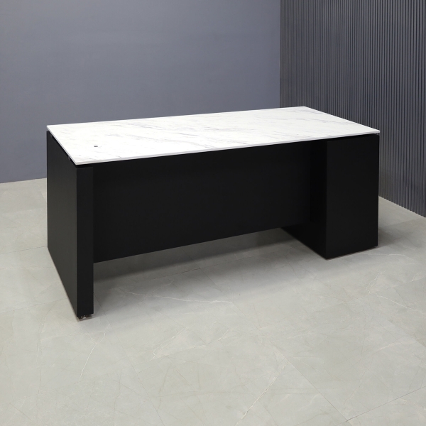 72-inch Denver Straight Executive Desk with cabinet on left side when sitting, in 1/2