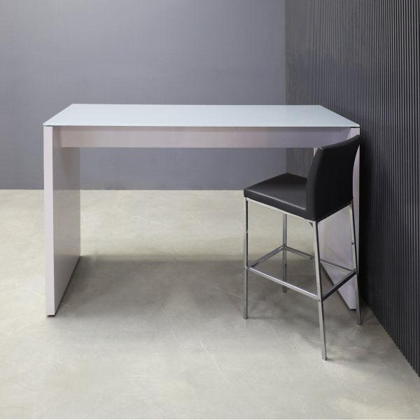 72-inch width x 42-inch height, Ashville Tempered Glass Collaboration Table in 1/2