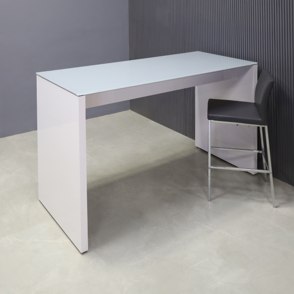 72-inch width x 42-inch height, Ashville Tempered Glass Collaboration Table in 1/2