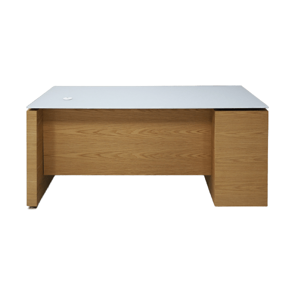 72-inch Denver Straight Executive Desk with cabinet on left side when sitting, in 1/2