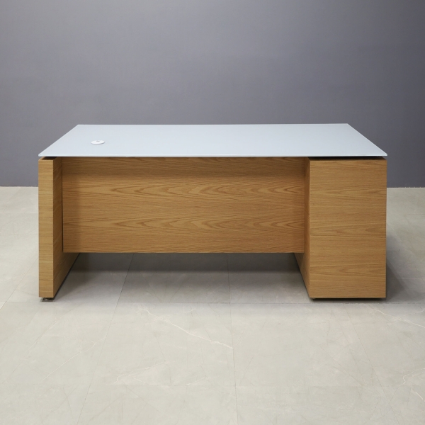 72-inch Denver Straight Executive Desk with cabinet on left side when sitting, in 1/2