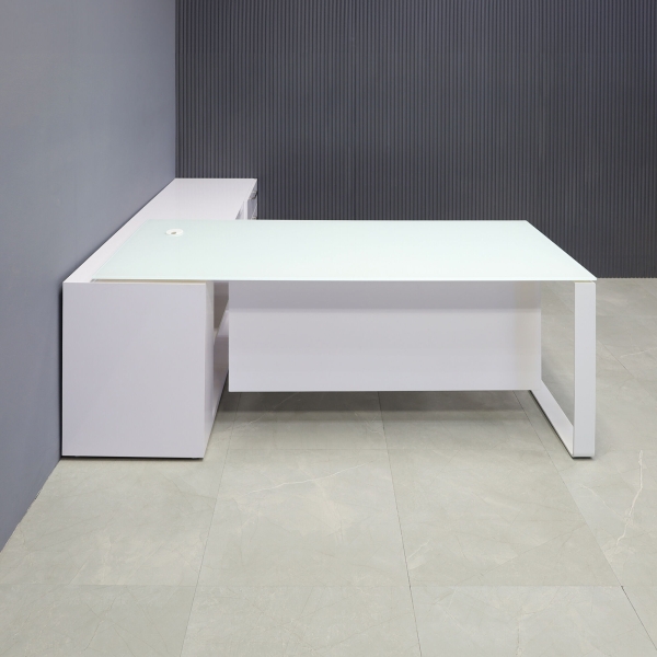 72-inch Aspen Executive Desk with Credenza with 1/2