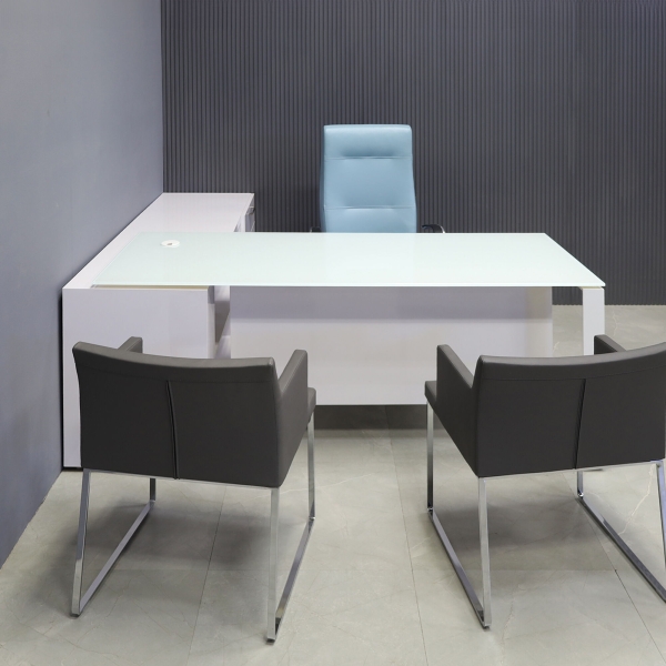 72-inch Aspen Executive Desk with Credenza with 1/2