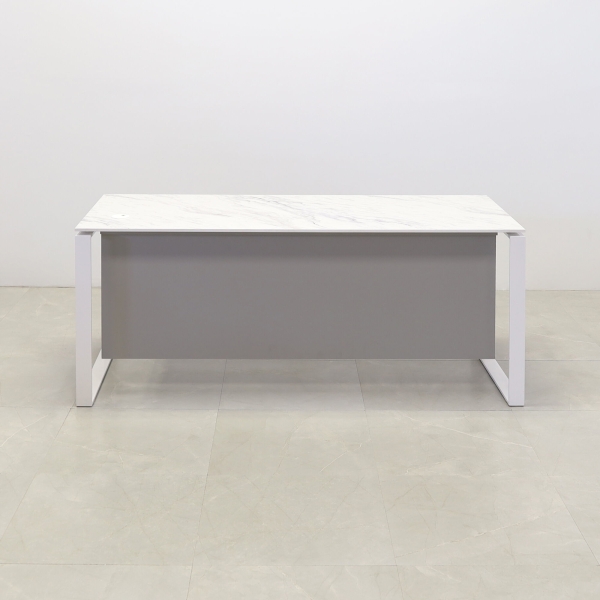 Aspen Straight Executive Desk With 1/2