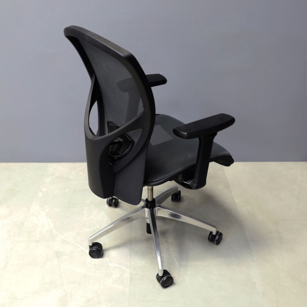 @NCE 217 - Task Chair in graphite mesh seat and back, shown here.