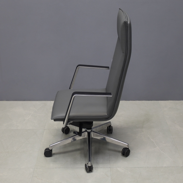 Della High Back Executive Chairs in gray upholstery, shown here.
