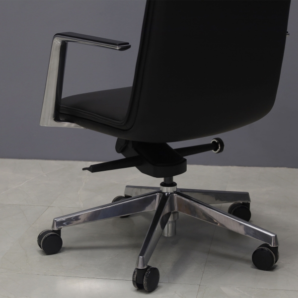 Della High Back Executive Chair in black upholstery, shown here.